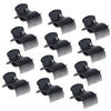 12Pcs Plastic Hot Roller Super Clips Hair Curler Claw Clamps for Women Black