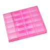 20 Grid Transparent Acrylic Nail Jewelry Storage Box Grid Pink