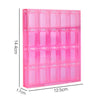 20 Grid Transparent Acrylic Nail Jewelry Storage Box Grid Pink