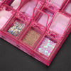 20 Grid Transparent Acrylic Nail Jewelry Storage Box Grid Pink