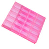 20 Grid Transparent Acrylic Nail Jewelry Storage Box Grid Pink