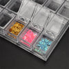 20 Grid Transparent Acrylic Nail Jewelry Storage Box Grid Clear