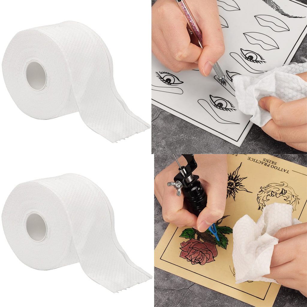 1 Roll Lint Free Tattoo Cleaning Wipes Disposable Cotton Sheets 9 Meters