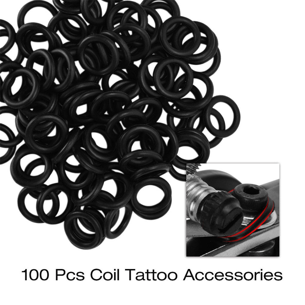 Tattoo Grommets/O Rings/Rubber Band/Cleaning Brush Tattoo Supply Kit Black