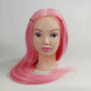 Washable Hair Styling Mannequin Head Hairdresser Training Manikin Head Pink