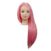 Washable Hair Styling Mannequin Head Hairdresser Training Manikin Head Pink