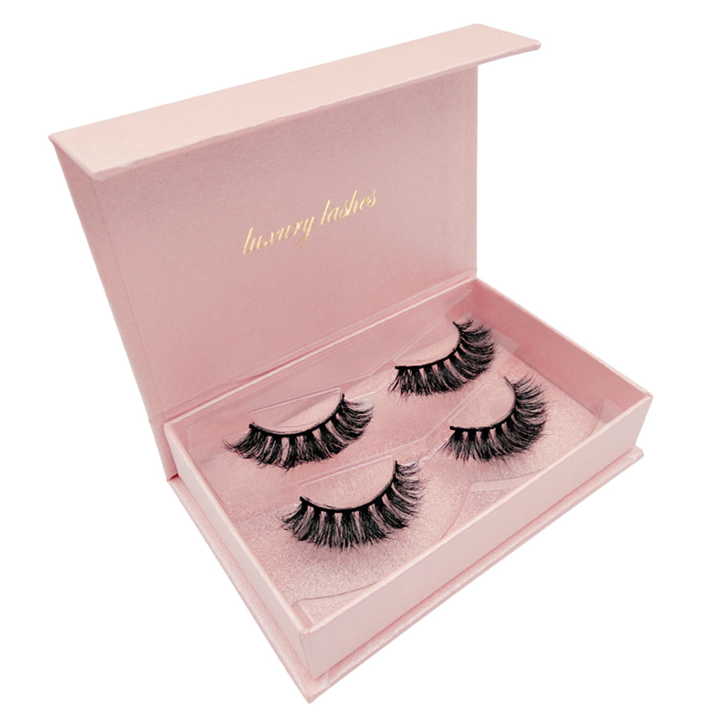 2 Pair Reusable Fluffy Mink False Eyelashes 3D Long Thick Fake Lashes 03