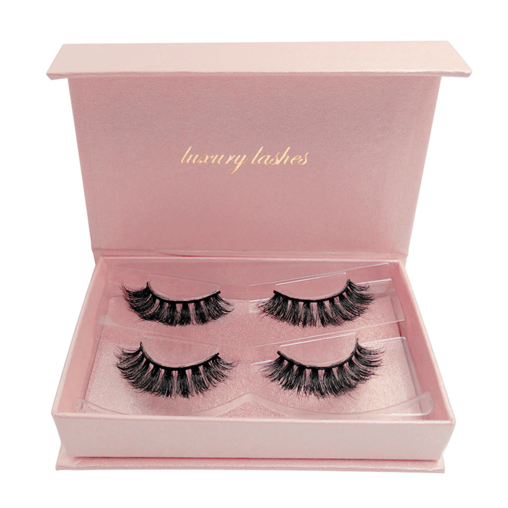 2 Pair Reusable Fluffy Mink False Eyelashes 3D Long Thick Fake Lashes 03