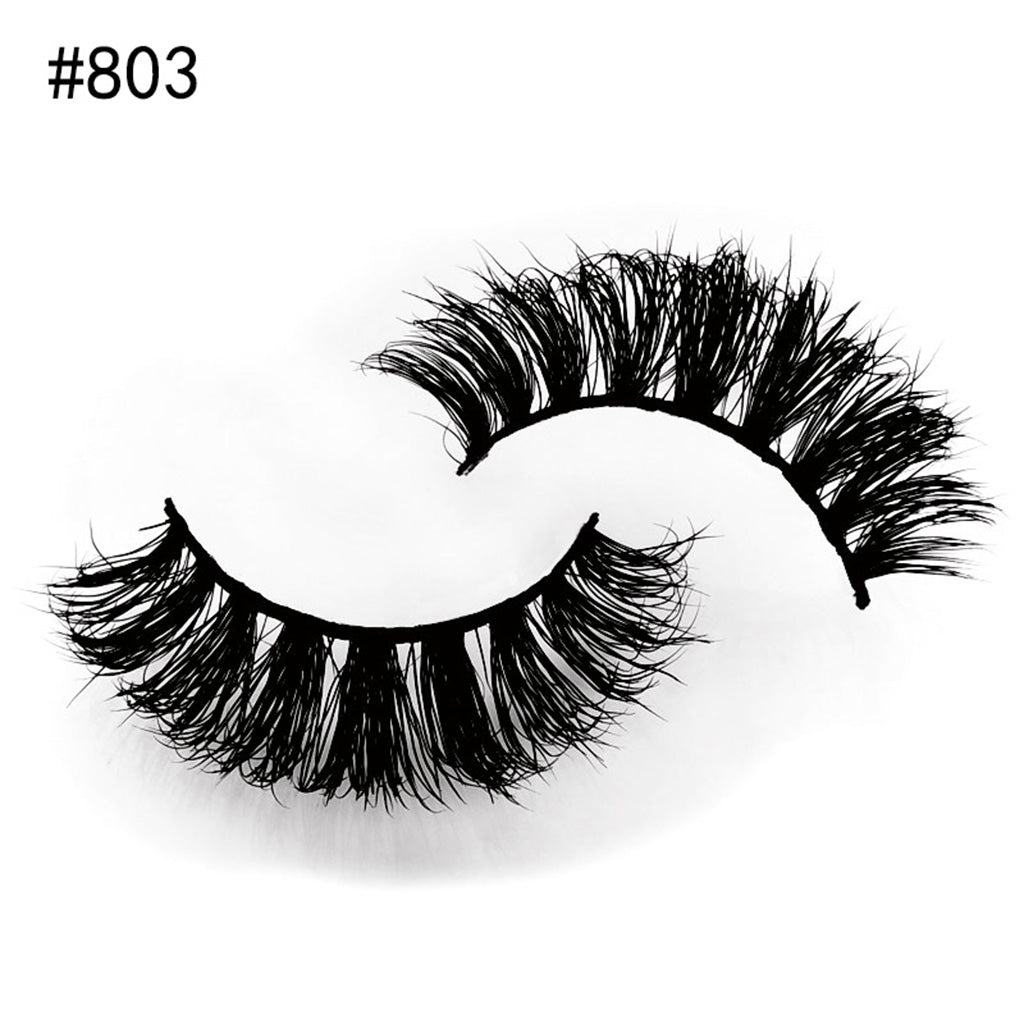 2 Pair Reusable Fluffy Mink False Eyelashes 3D Long Thick Fake Lashes 03