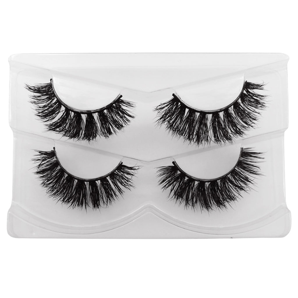 2 Pair Reusable Fluffy Mink False Eyelashes 3D Long Thick Fake Lashes 03