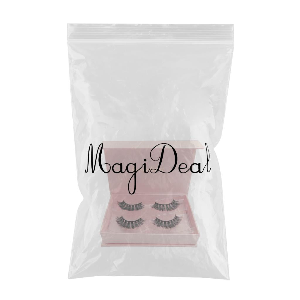 2 Pair Reusable Fluffy Mink False Eyelashes 3D Long Thick Fake Lashes 03