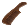 Handcraft Natural Sandalwood Long Fine Tooth Detangler Wood Comb Anti Static