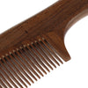 Handcraft Natural Sandalwood Long Fine Tooth Detangler Wood Comb Anti Static