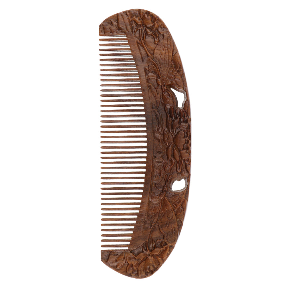 Handmade Polishing Natural Wooden Scalp Massage Detangling Comb Brush L165