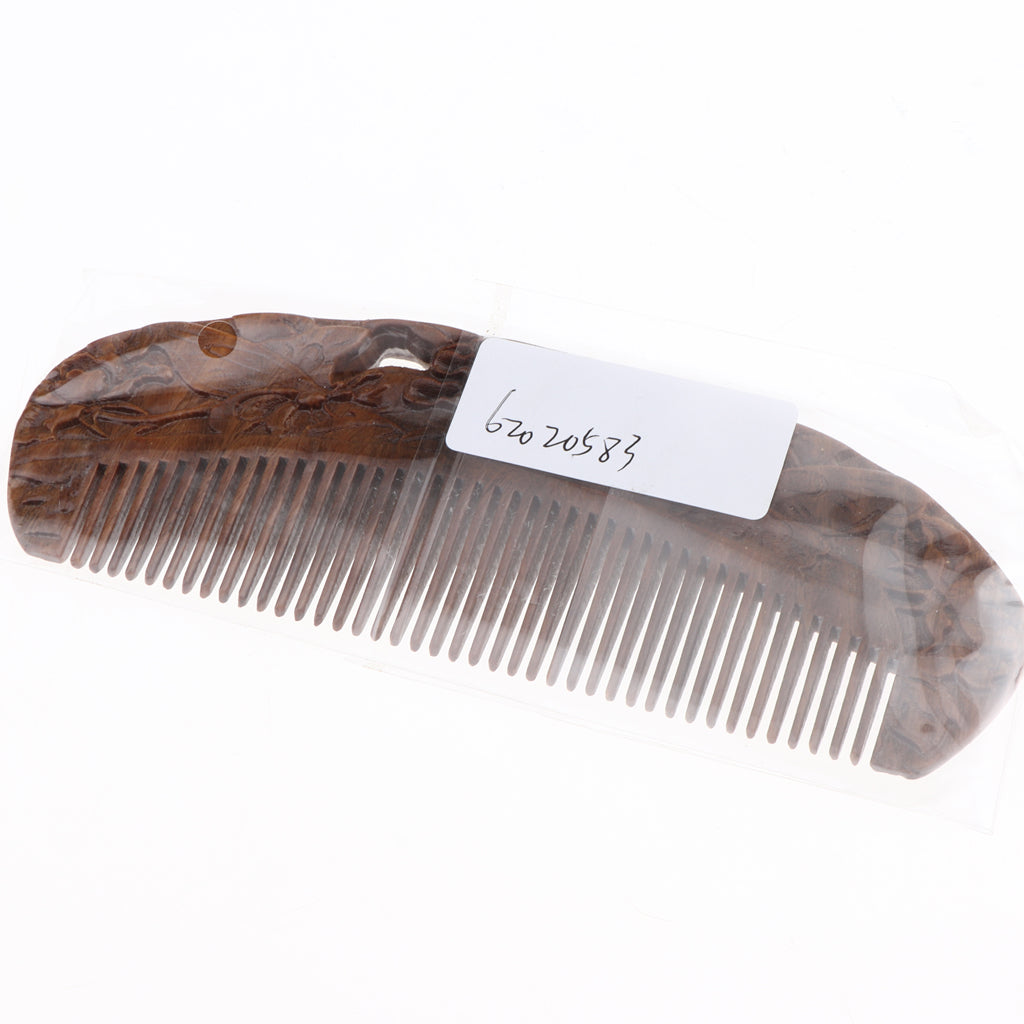 Handmade Polishing Natural Wooden Scalp Massage Detangling Comb Brush L165