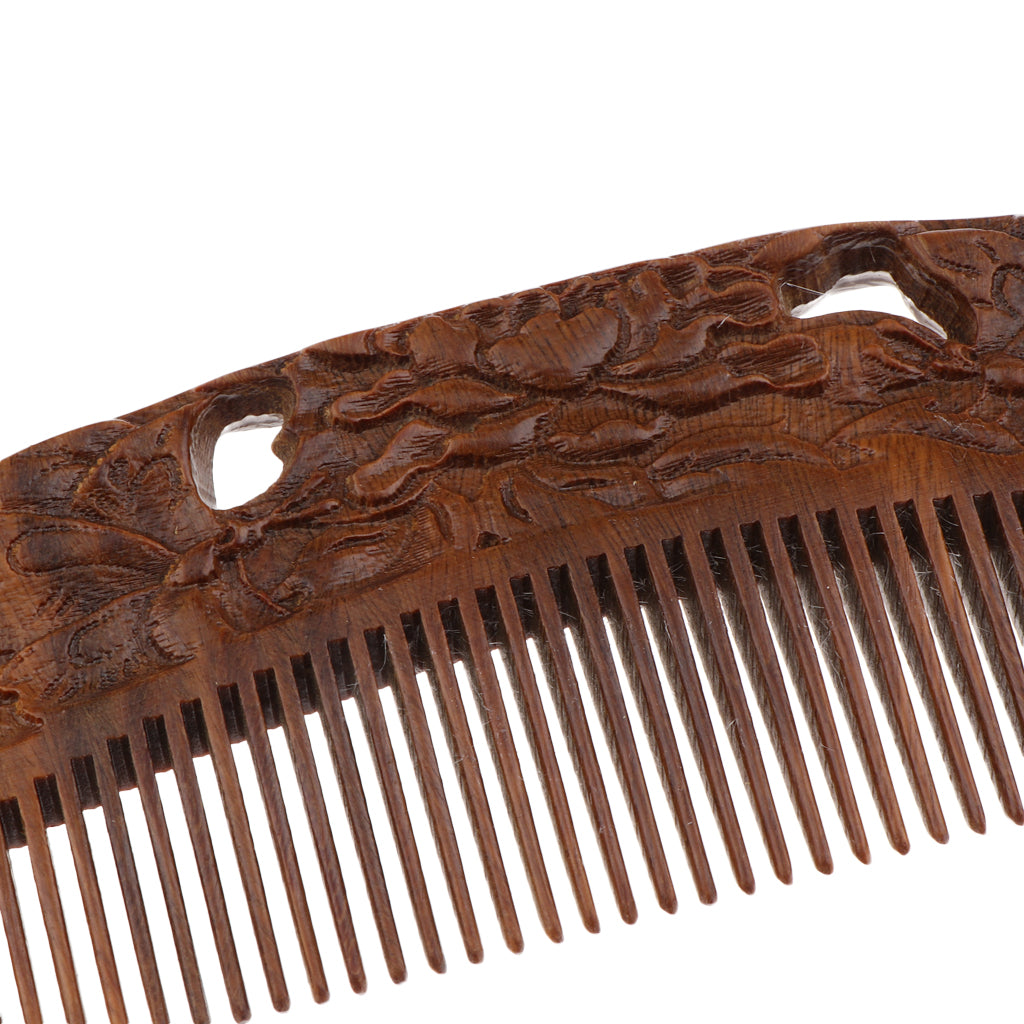 Handmade Polishing Natural Wooden Scalp Massage Detangling Comb Brush L165