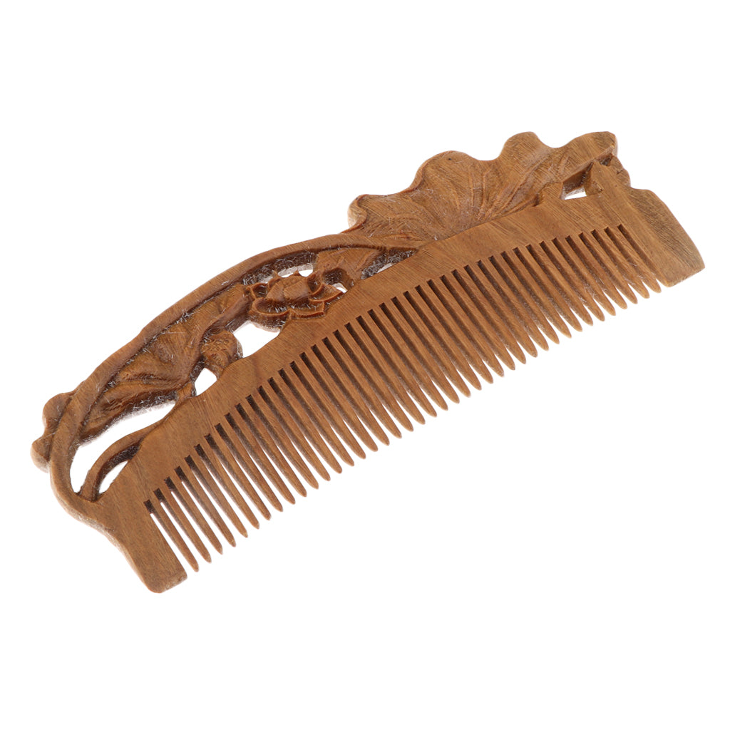 Handmade Polishing Natural Wooden Scalp Massage Detangling Comb Brush L162