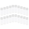 20x5ML Mini Empty Essential Oil Sample Bottles w/ Screw Caps Clear+White Cap