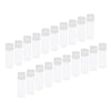 20x5ML Mini Empty Essential Oil Sample Bottles w/ Screw Caps Clear+White Cap