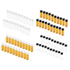 20x5ML Mini Empty Essential Oil Sample Bottles w/ Screw Caps Clear+White Cap