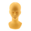 PVC Wig Display Mannequin Head Makeup Manikin Head Model for Hat Cap Glass Yellow