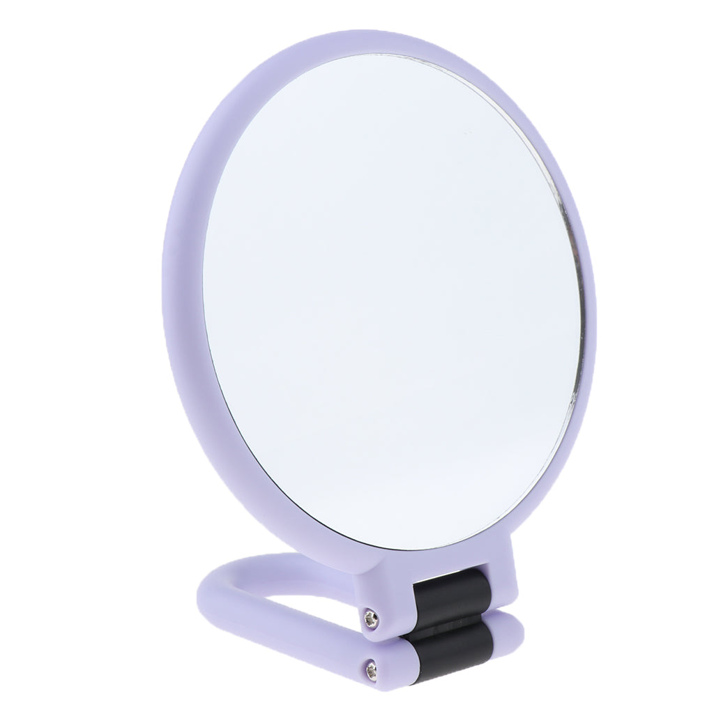 Folding Handheld Magnifying Double Sided Makeup Tabletop Travel Mirror 3X Magnifying