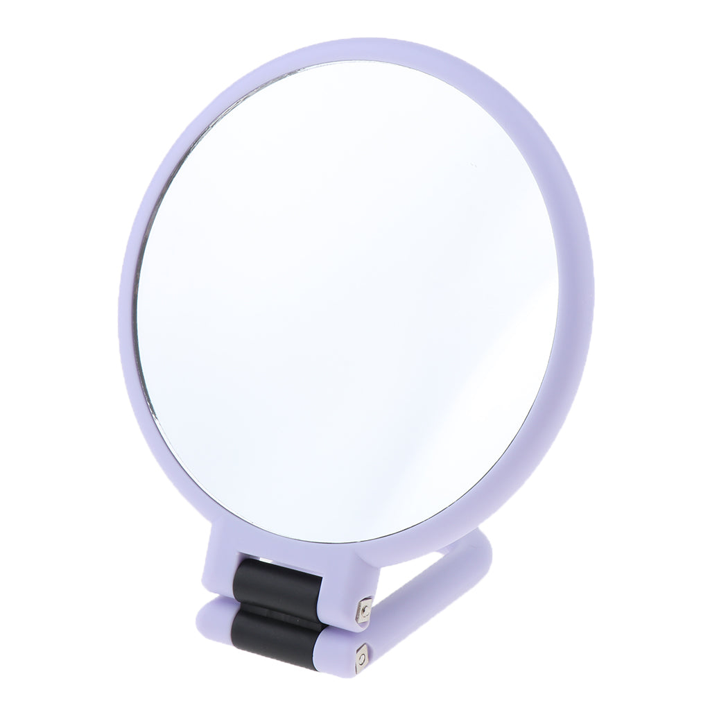 Folding Handheld Magnifying Double Sided Makeup Tabletop Travel Mirror 3X Magnifying