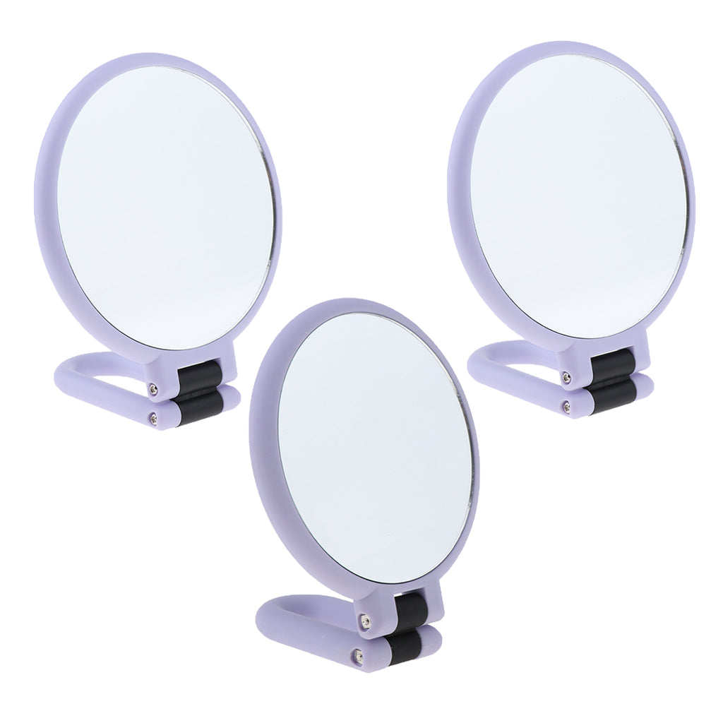 Folding Handheld Magnifying Double Sided Makeup Tabletop Travel Mirror 2X Magnifying