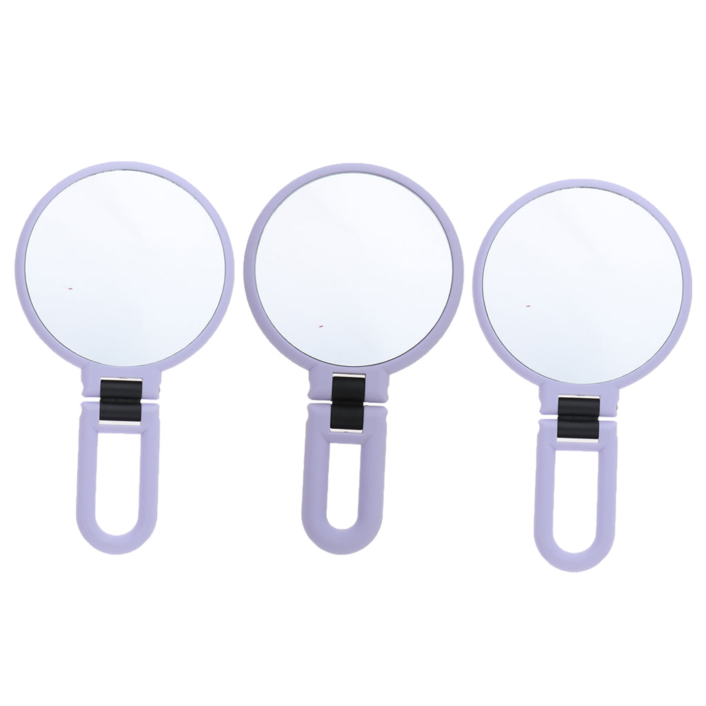 Folding Handheld Magnifying Double Sided Makeup Tabletop Travel Mirror 2X Magnifying