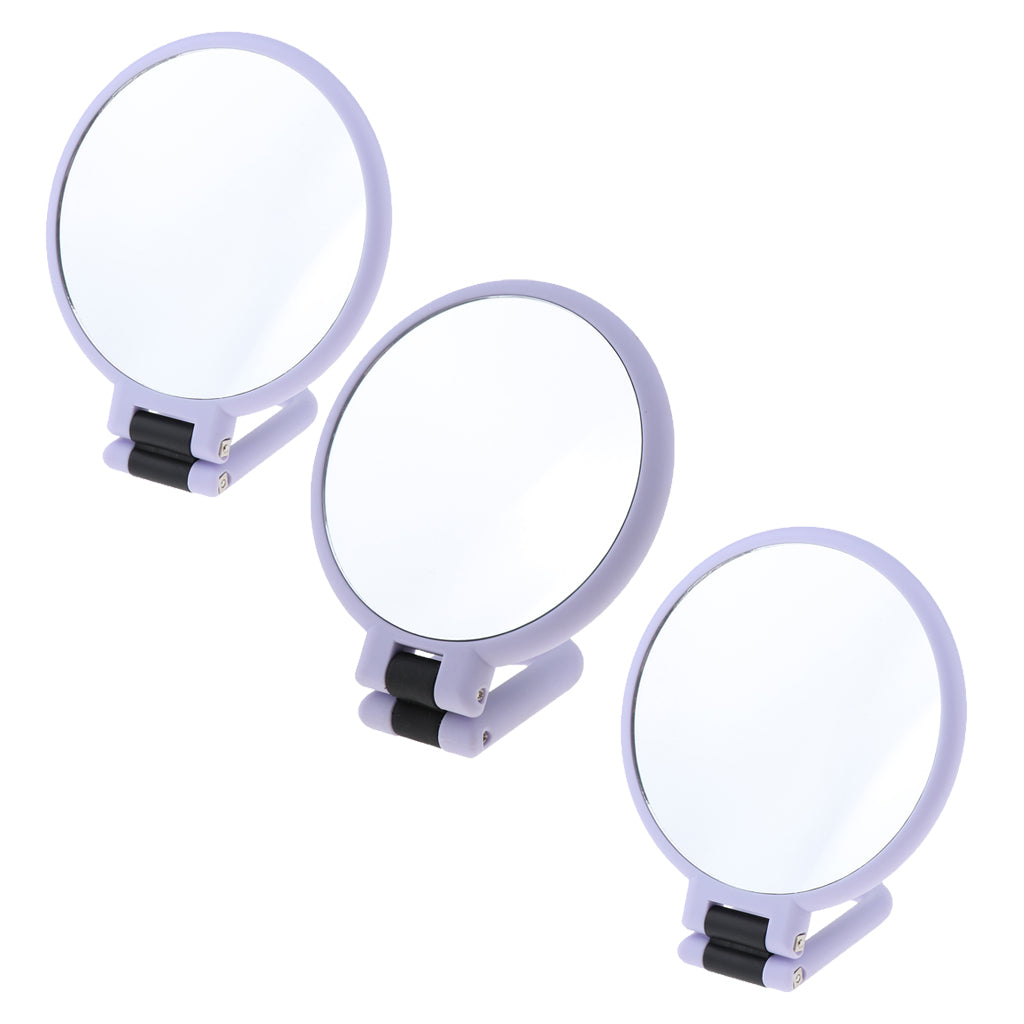 Folding Handheld Magnifying Double Sided Makeup Tabletop Travel Mirror 2X Magnifying