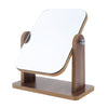 Desktop High Definition Makeup Mirror with Wood Frame Free-Standing Small