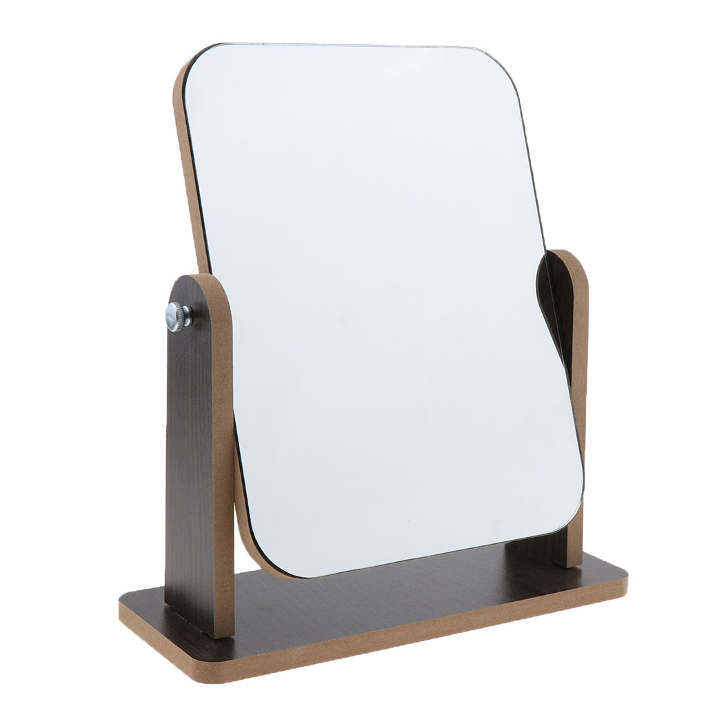 Bathroom Shaving Mirror Free Standing Wooden Folding Makeup Mirror No.9 L