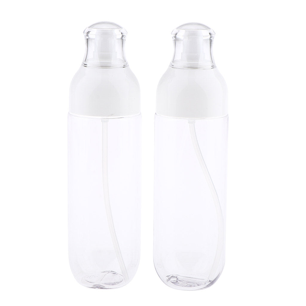 2Pcs Refillable Empty Cream Shampoo Lotion Pump Bottles with Cap 180ml