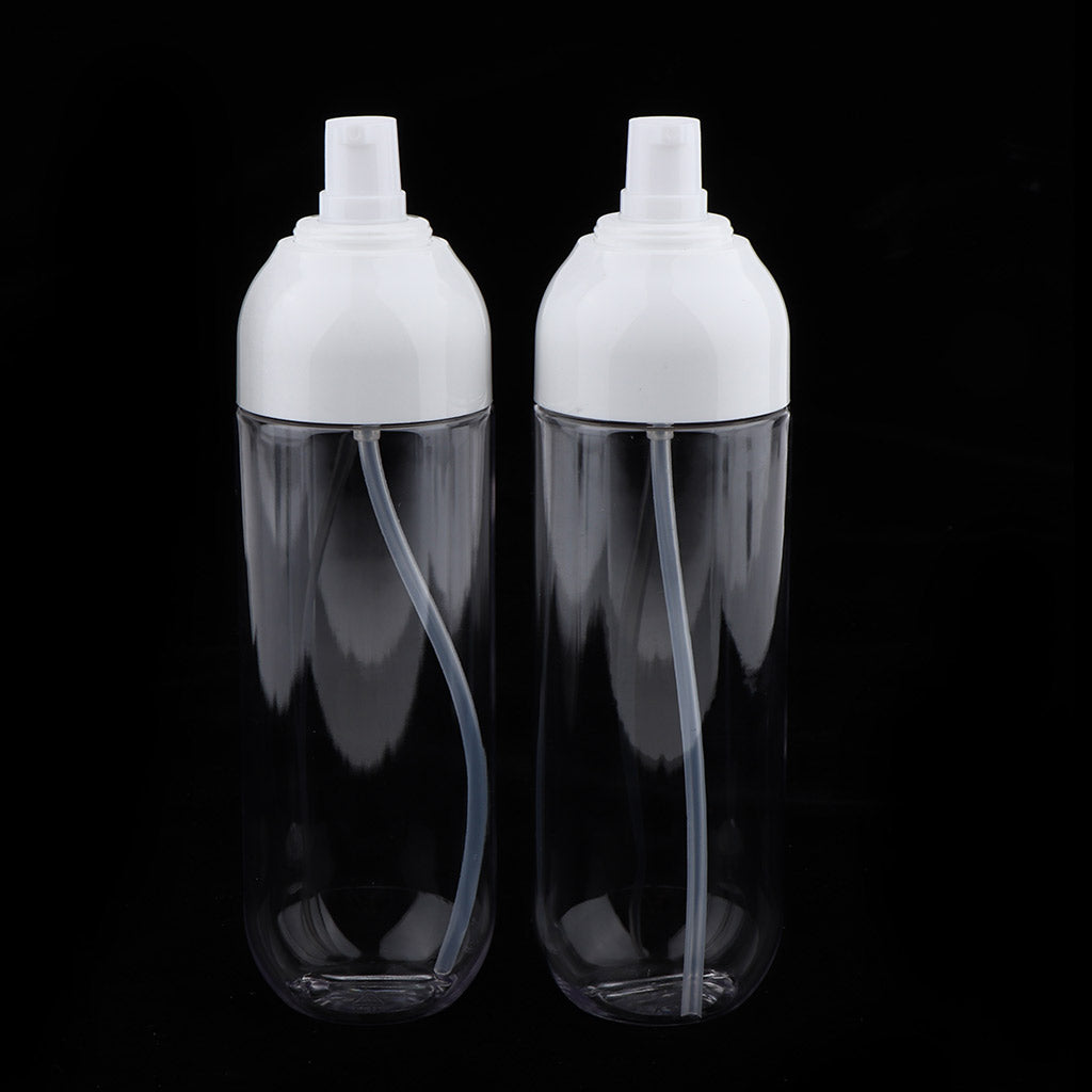 2Pcs Refillable Empty Cream Shampoo Lotion Pump Bottles with Cap 180ml