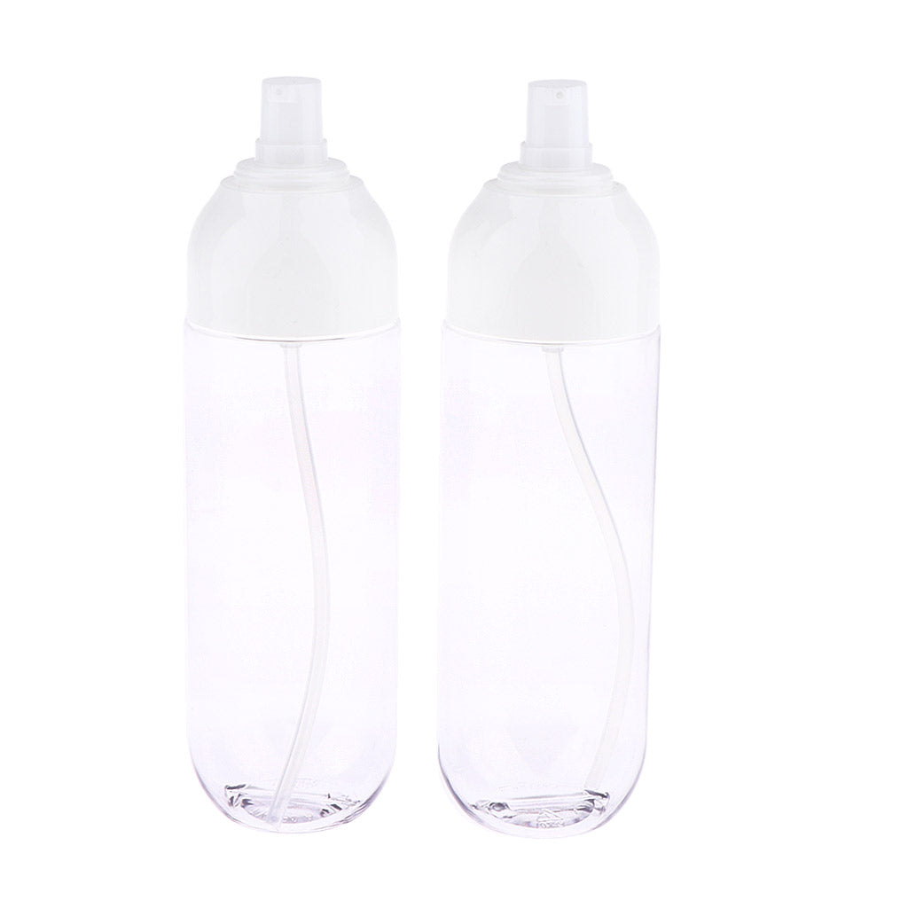 2Pcs Refillable Empty Cream Shampoo Lotion Pump Bottles with Cap 180ml