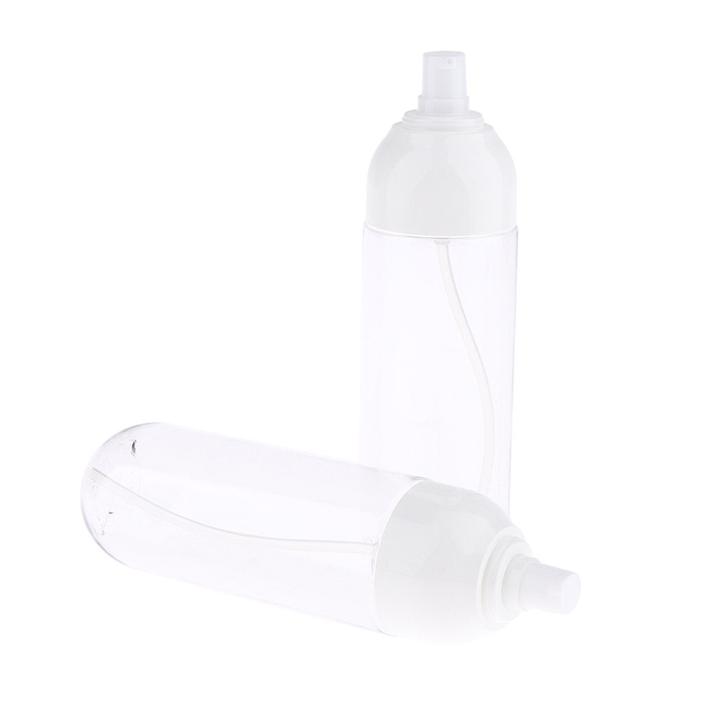 2Pcs Refillable Empty Cream Shampoo Lotion Pump Bottles with Cap 180ml