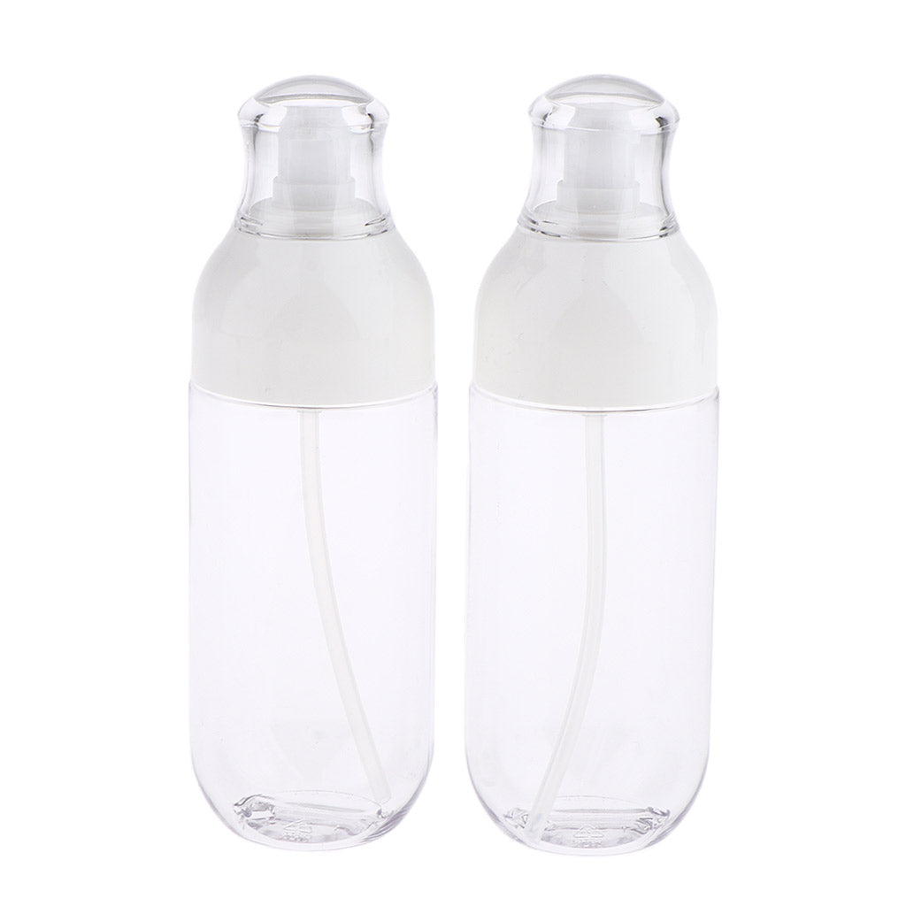 2Pcs Refillable Empty Cream Shampoo Lotion Pump Bottles with Cap 150ml