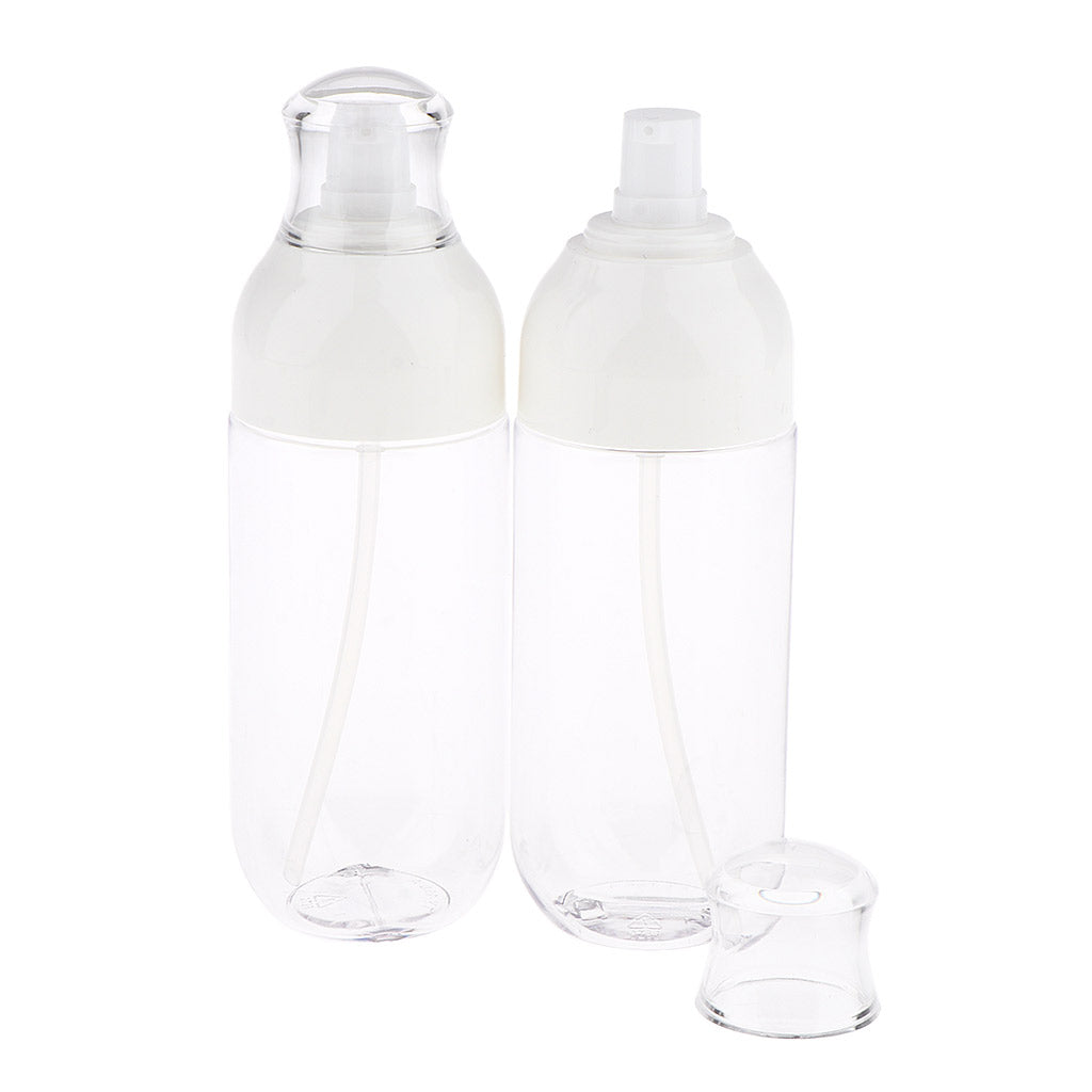 2Pcs Refillable Empty Cream Shampoo Lotion Pump Bottles with Cap 150ml