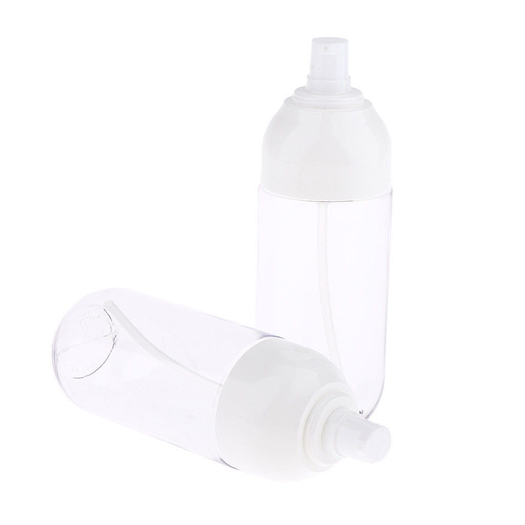 2Pcs Refillable Empty Cream Shampoo Lotion Pump Bottles with Cap 150ml