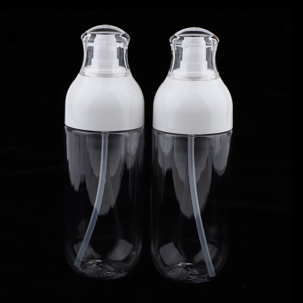 2Pcs Refillable Empty Cream Shampoo Lotion Pump Bottles with Cap 150ml