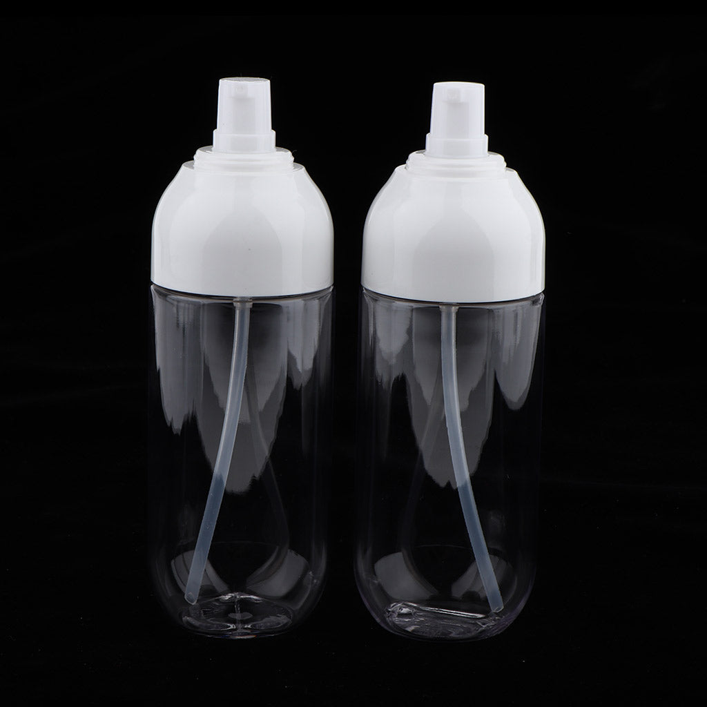 2Pcs Refillable Empty Cream Shampoo Lotion Pump Bottles with Cap 150ml