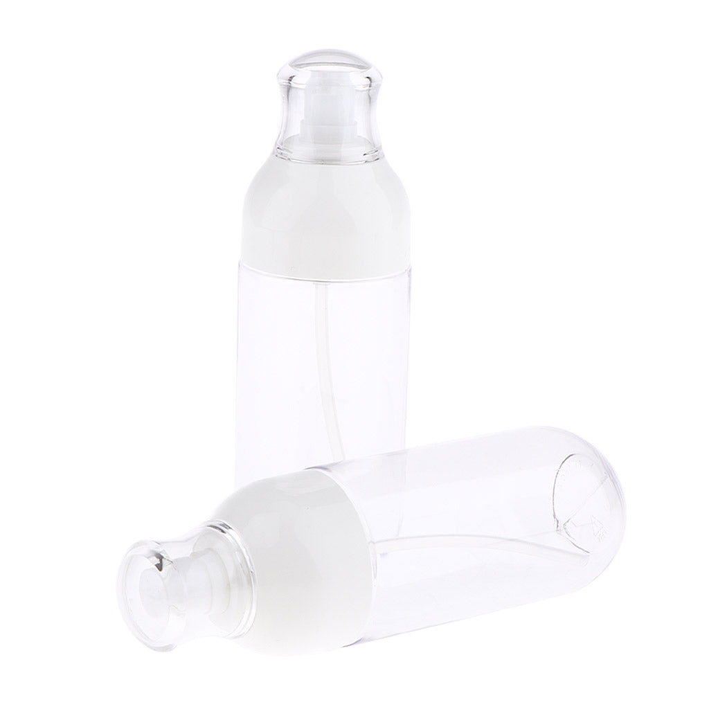 2Pcs Refillable Empty Cream Shampoo Lotion Pump Bottles with Cap 150ml