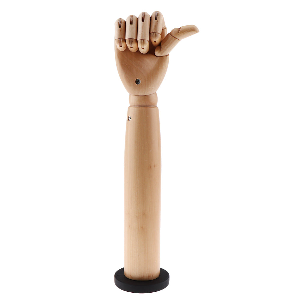 Wooden Hand Model Flexible Display Manicure Practice Painting Mannequin Hand