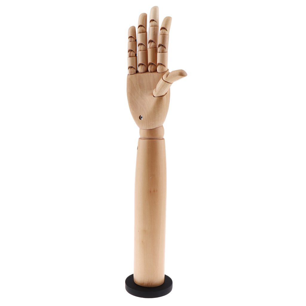 Wooden Hand Model Flexible Display Manicure Practice Painting Mannequin Hand