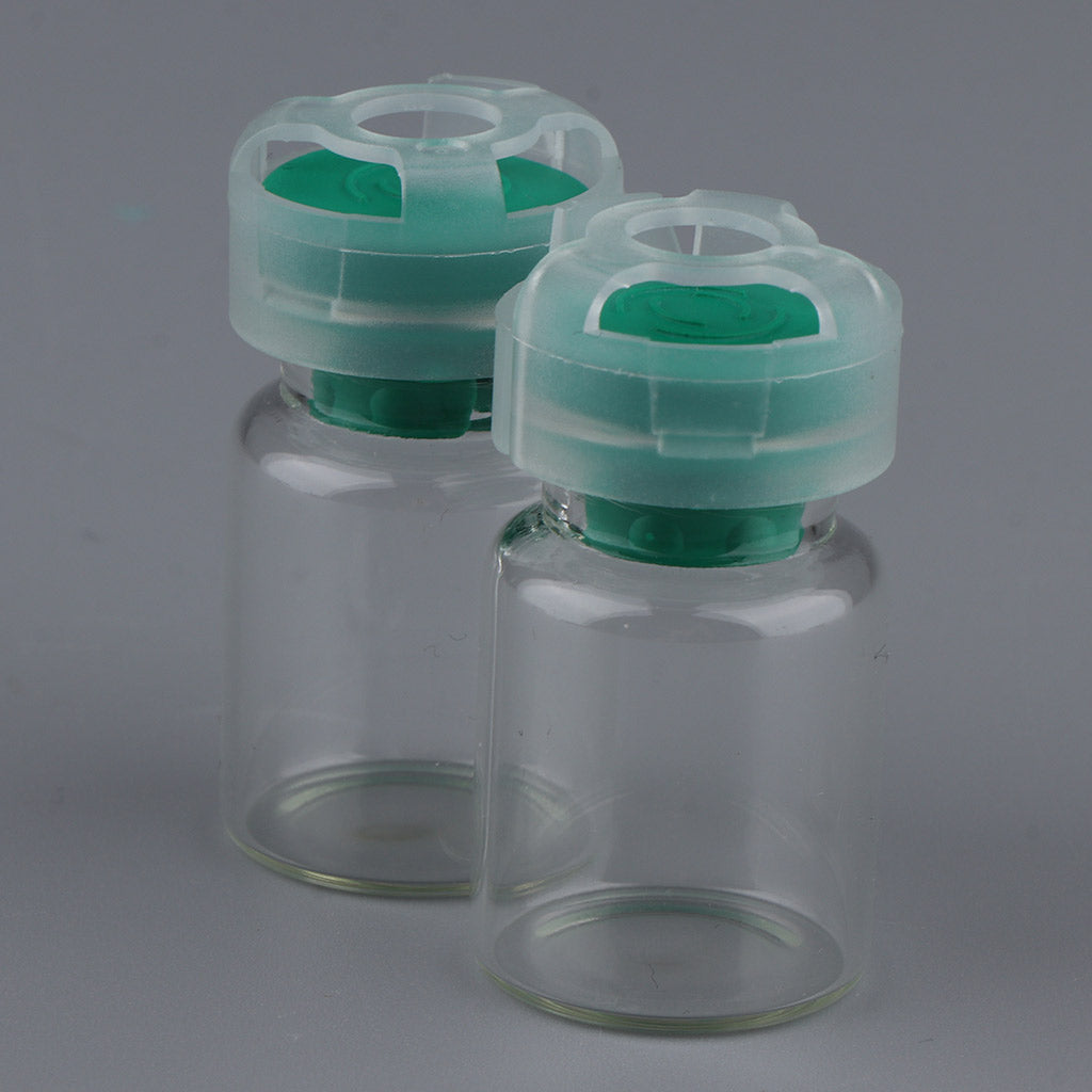 20pcs Empty Sterile Glass Sealed Serum Vials Liquid Containers 5ml Green