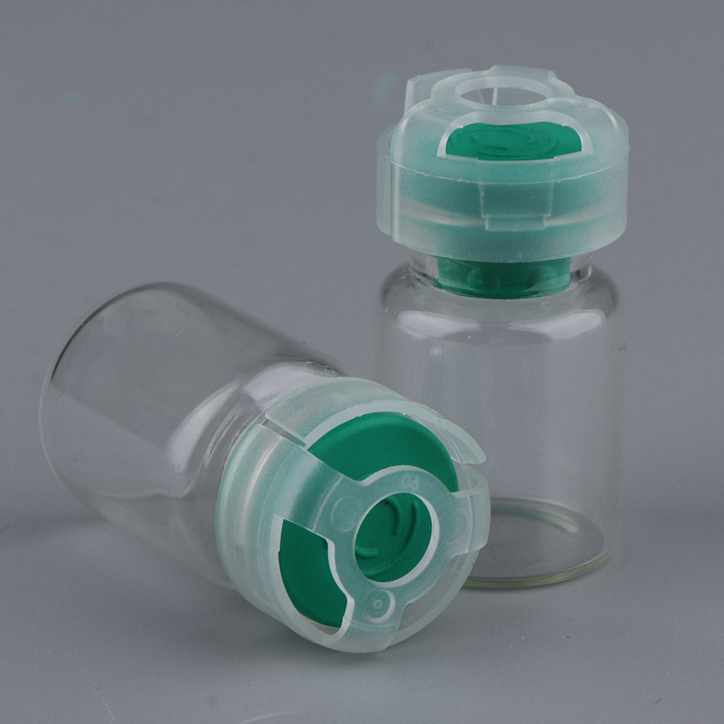 20pcs Empty Sterile Glass Sealed Serum Vials Liquid Containers 5ml Green