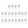 Pack 20pcs Clear Empty Glass Refillable Vials Powder Liquid Containers Gray 10ml