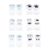 Pack 20pcs Clear Empty Glass Refillable Vials Powder Liquid Containers Blue 3ml