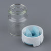 Pack 20pcs Clear Empty Glass Refillable Vials Powder Liquid Containers Blue 3ml