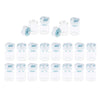 Pack 20pcs Clear Empty Glass Refillable Vials Powder Liquid Containers Blue 3ml